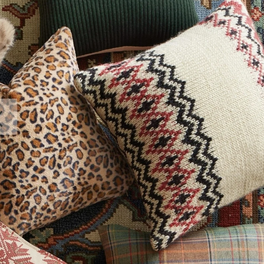 Pottery Barn Hamil Fair Isle Sweater Pillow